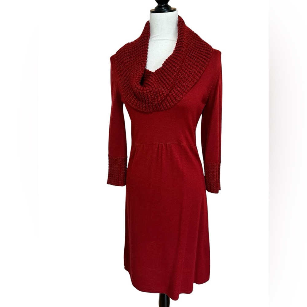 Cowl Neck Sweater Dress